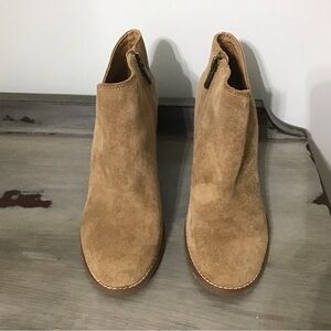Lucky Brand Camel Suede Ankle Booties